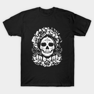 santa muerte tattoo design T-Shirt